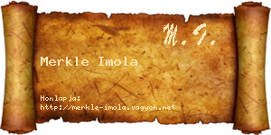 Merkle Imola névjegykártya